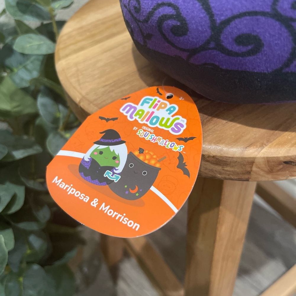 NWT squishmallows flipamallow “Mariposa & Morrison” witch/witches brew 7” - Picture 2 of 5